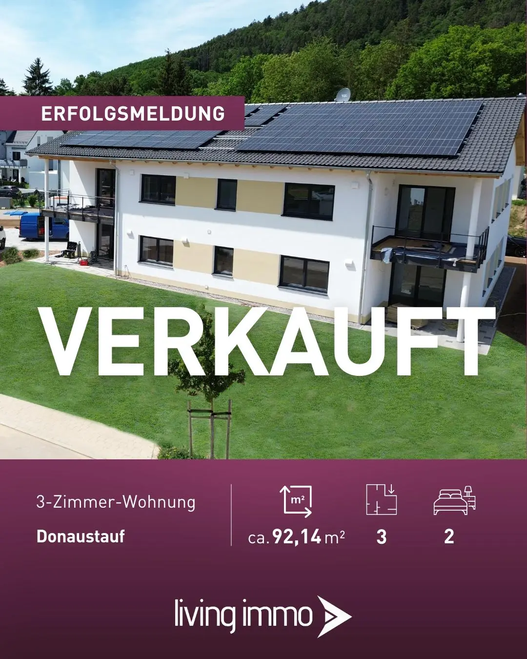 Verkaufte 3-Zimmer-Wohnung in Donaustauf, vermittelt von living immo Straubing