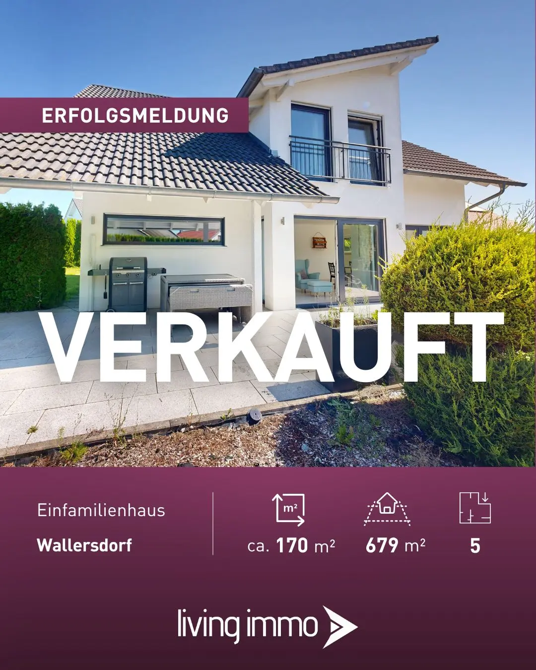 Verkauftes Einfamilienhaus in Wallersdorf, vermittelt von living immo Straubing